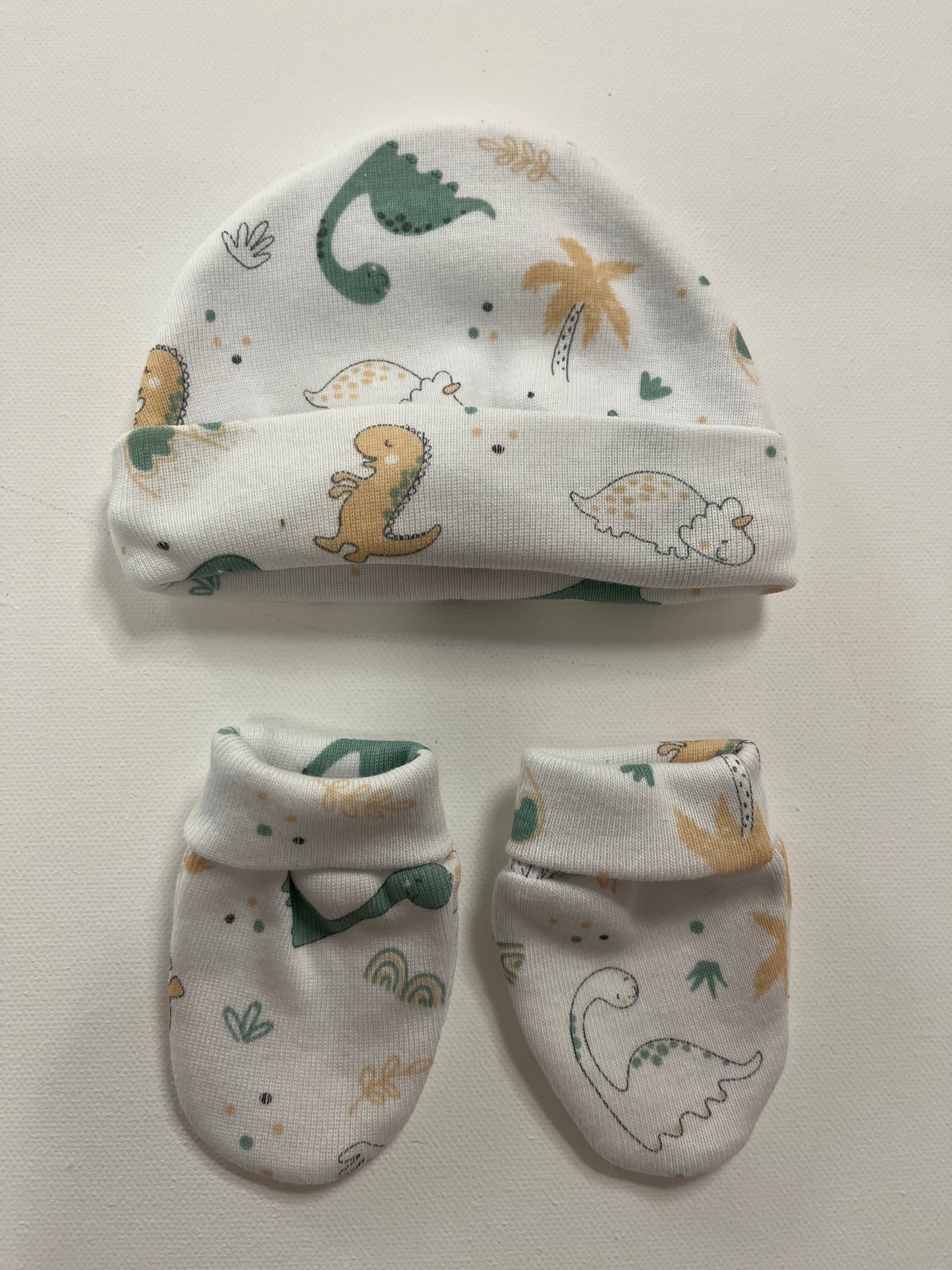 Gorro y Manoplas Dinosaurios