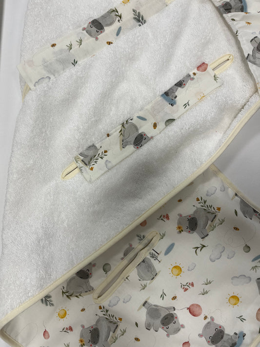 Bolso y Colchoneta de carro o silla de paseo Hipos Crudo