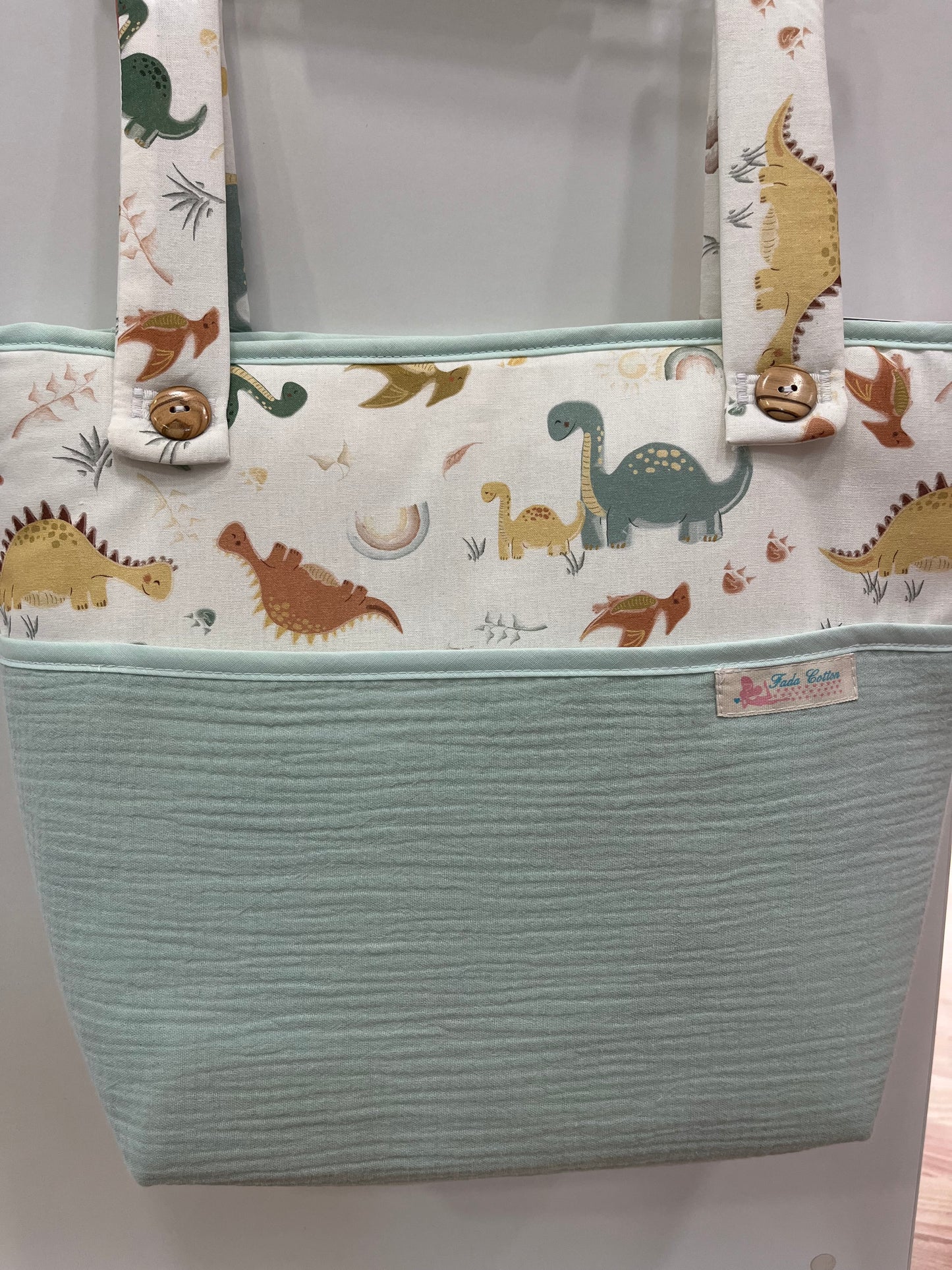 Bolso carro organizador Dinosaurios Menta