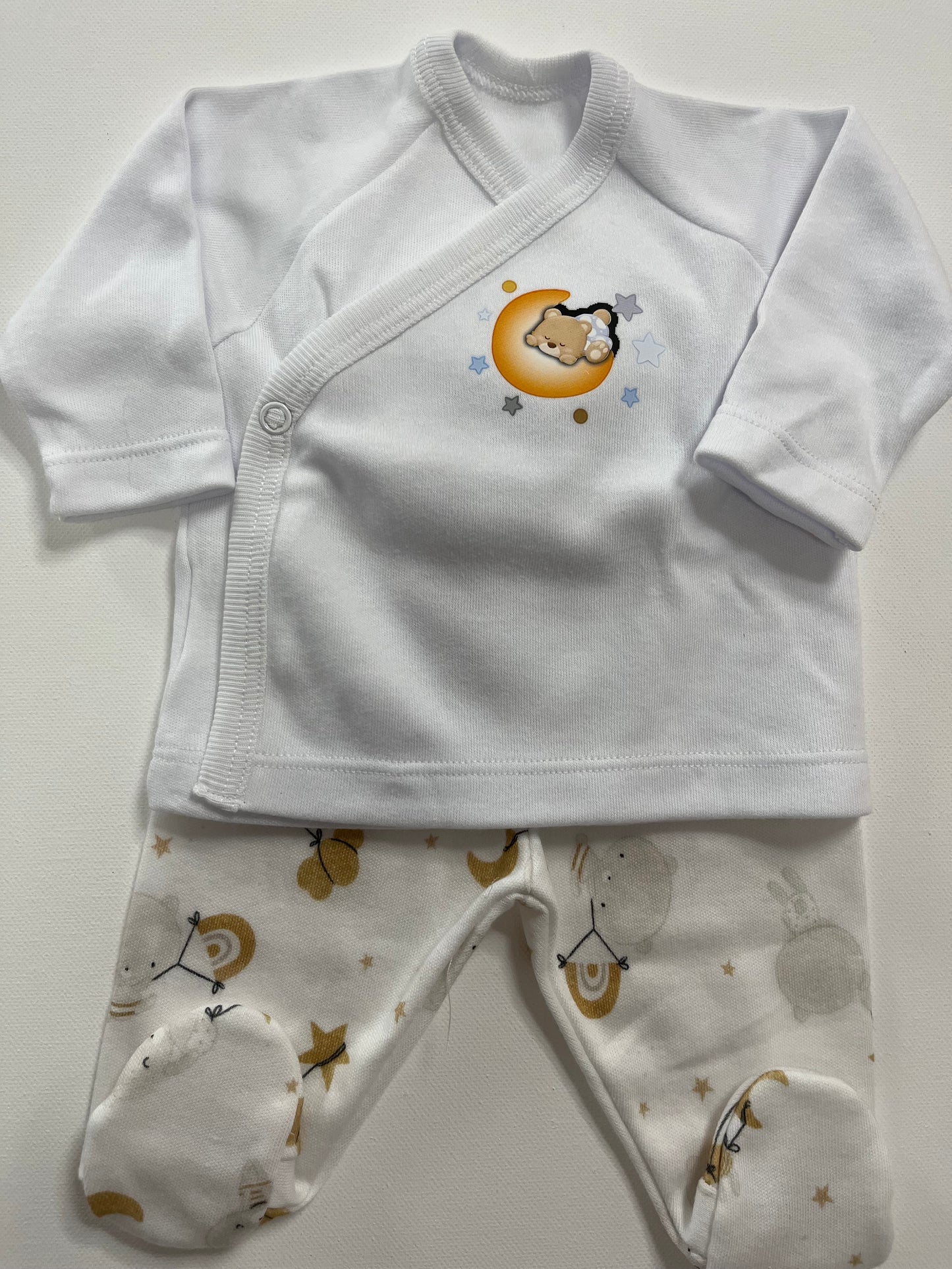 Primera Puesta Osito Beig Luna 2 piezas