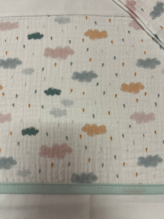 Sabana Cuna 60x120cm Nubes