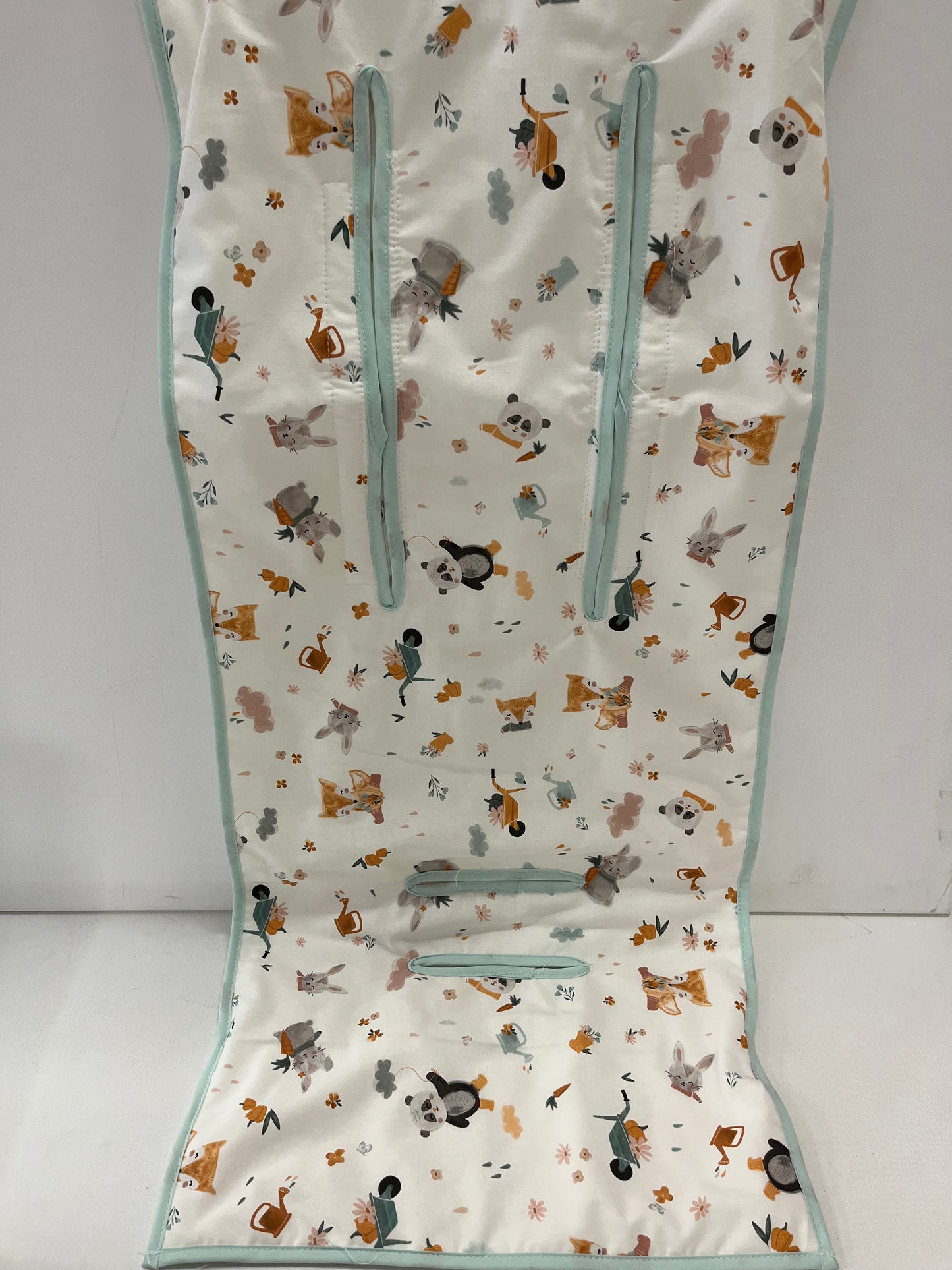 Colchoneta Carro o Silla de Paseo Zanahorias Menta