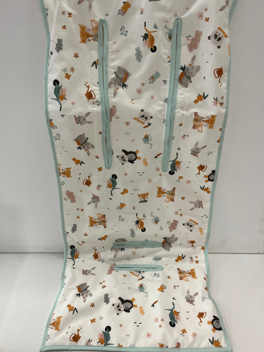 Colchoneta Carro o Silla de Paseo Zanahorias Menta