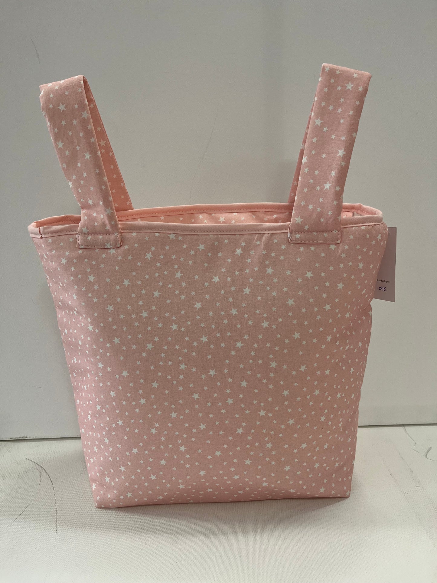 Bolso y Colchoneta de Carro o Silla de Paseo Estrella Rosa