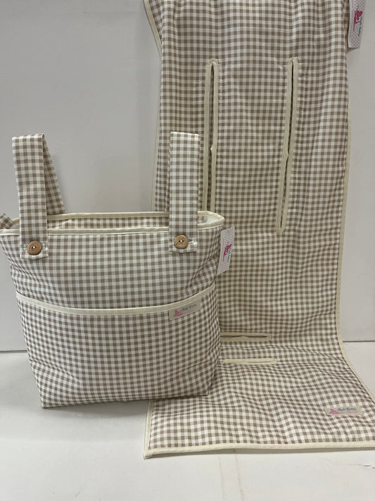 Bolso y Colchoneta de Carro o Silla de paseo Vichi Beig