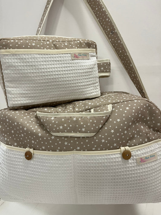 Bolso Hospital mas Neceser Mediano Estrella Beig