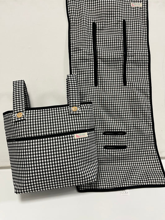 Bolso y Colchoneta de carro o silla de paseo Vichi Negro